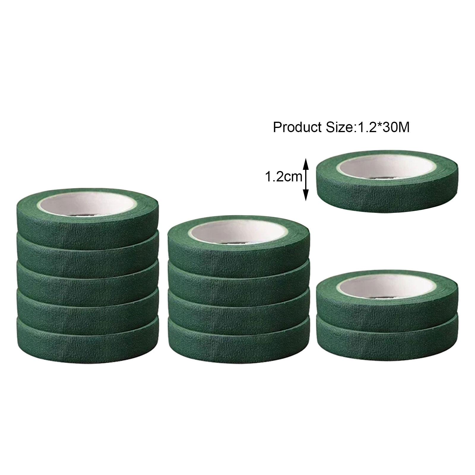 Floral Tape Green - 12 rolek taśm kwiatowych, ciemnozielone taśmy