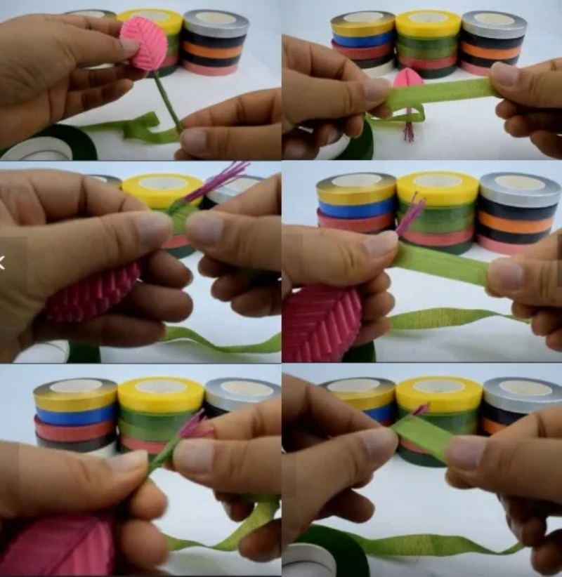 5 SZTUK 27,4 Metra Samoprzylep – Floral Tape Green recenzja i cena